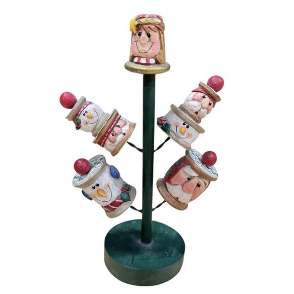 Eddie Walker Life's Little Gifts Sewing Spools Christmas Tree Folk Art Country - Picture 1 of 15